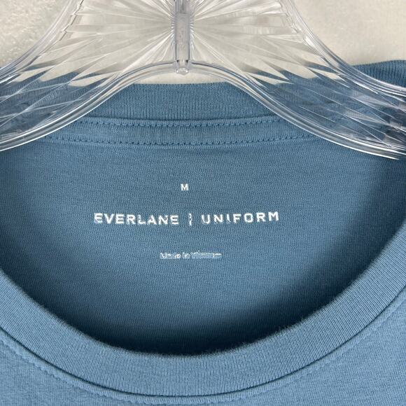 Everlane Men's Short Sleeve T-Shirt Size Medium Organic Cotton Blue - Picture 2 of 6